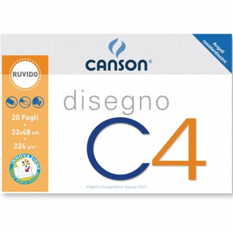 BLOCCO CANSON C4 20 FF. 33X48 RUVIDO 