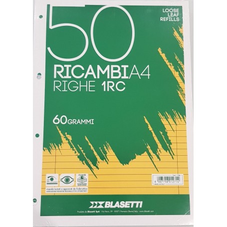 RICAMBI A4 BIANCHI RIGO 1RC 