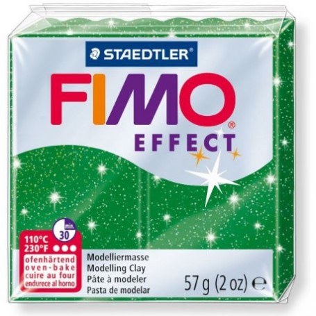 FIMO EFFECT COLORE VERDE GLITTER 502 