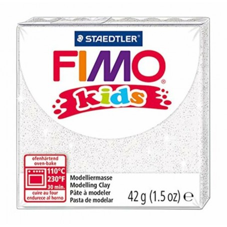 FIMO KIDS COLORE BIANCO GLITTER 52 