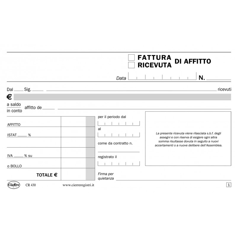 RICEVUTE FATTURE AFFITTO 10X17 2 COPIE