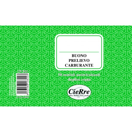 BUONO PRELIEVO CARBURANTE 10X17 2 COPIE AUTORICALCANTI