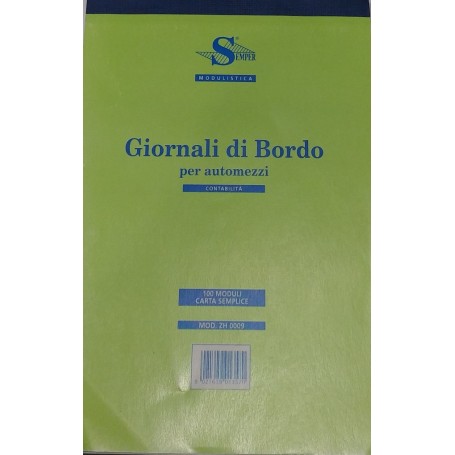 GIORNALE DI BORDO PER AUTOMEZZI 15X23 CARTA USO MANO