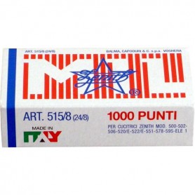 PUNTI METALLICI ZENITH 515/8 24/8 1000PZ 