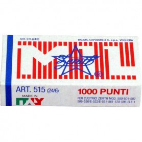 PUNTI METALLICI ZENITH 515/6 24/6 1000PZ 