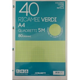 RICAMBI A4 RIGO 5 MM VERDI 