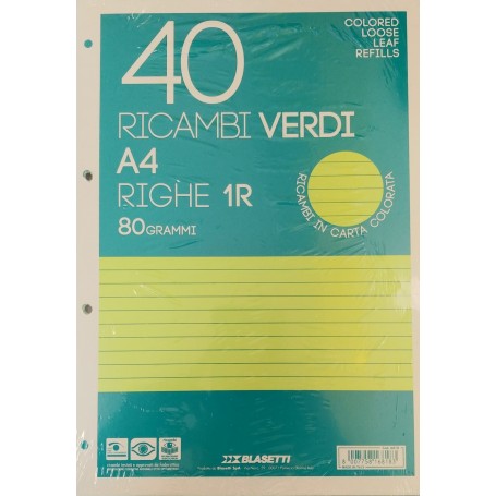 RICAMBI A4 1 RIGO VERDI 