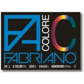 BLOCCO FABRIANO COLORE 25 FF. 24X33 MONORUVIDO