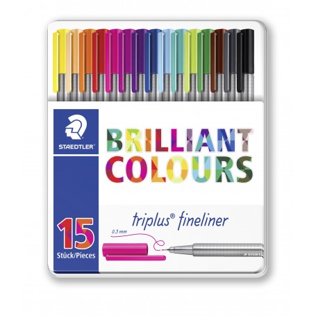 PENNA STAEDTLER TRIPLUS 334-M15 15PZ COLORE ASSORTITI ASTUCCIO IN M