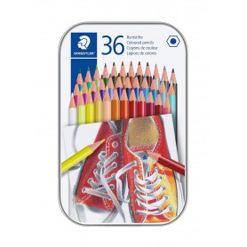 PASTELLI STAEDTLER ESAGONALE CONF. 36 PZ ASTUCCIO IN METALLO