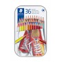 PASTELLI STAEDTLER ESAGONALE CONF. 36 PZ ASTUCCIO IN METALLO