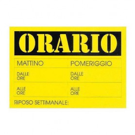 CARTELLO 23X32 ORARIO 