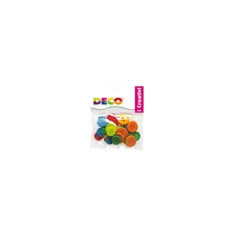 50 pezzi di bottoni in legno vibranti, assortimento di colori
