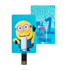 PEN DRIVE CARD 8 GB MINION CELESTE 