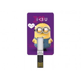 PEN DRIVE CARD 8 GB MINION VIOLA 