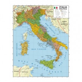 CARTA GEOGRAFICA 100X140 ITALIA BIFACCIALE