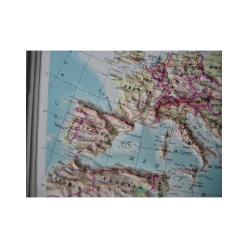 Carta Geografica 70x100 A Rilievo Europa Carte Geografiche In Rilievo