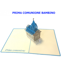 BIGLIETTO AUGURALE ORIGAMI COMMUNIONE M 