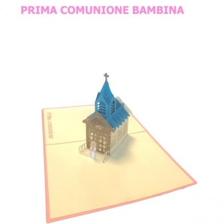 BIGLIETTO AUGURALE ORIGAMI COMMUNIONE F 