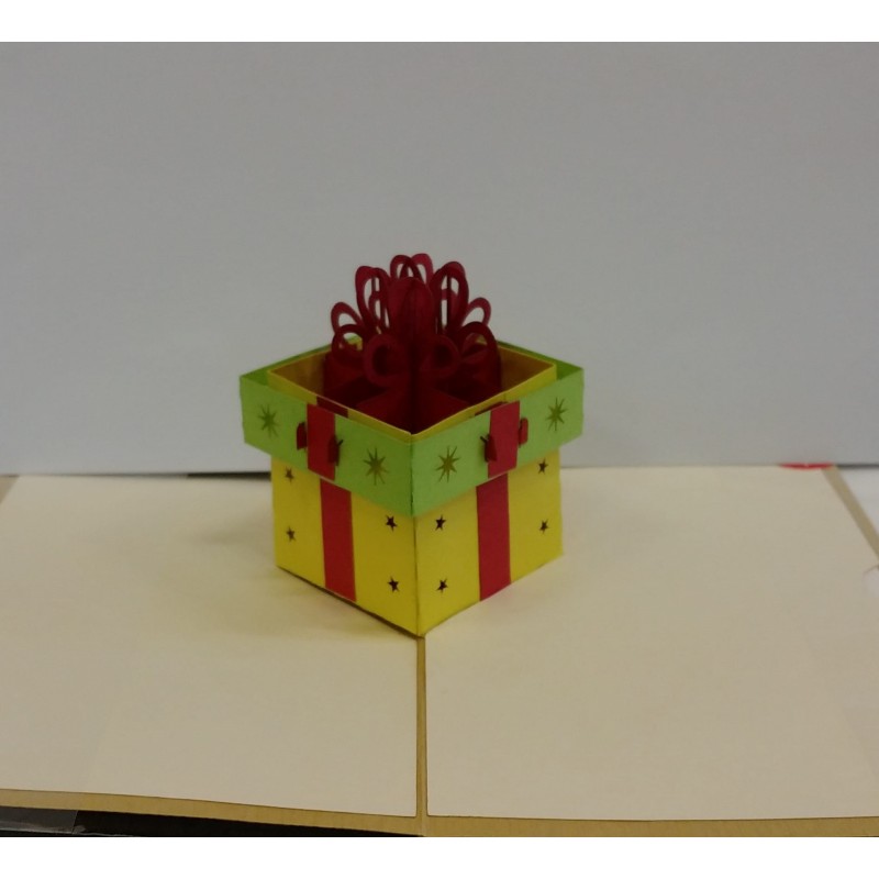 BIGLIETTO AUGURALE ORIGAMI PACCO REGALO BIGLIETTO AUGURALE ORIGAMI PACCO REGALO