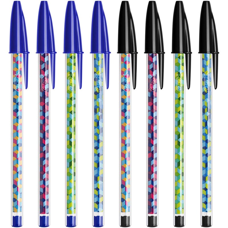 BIC Cristal Re'New Penna A Sfera In Metallo - Con 2 Ricariche Inchiostro Nero