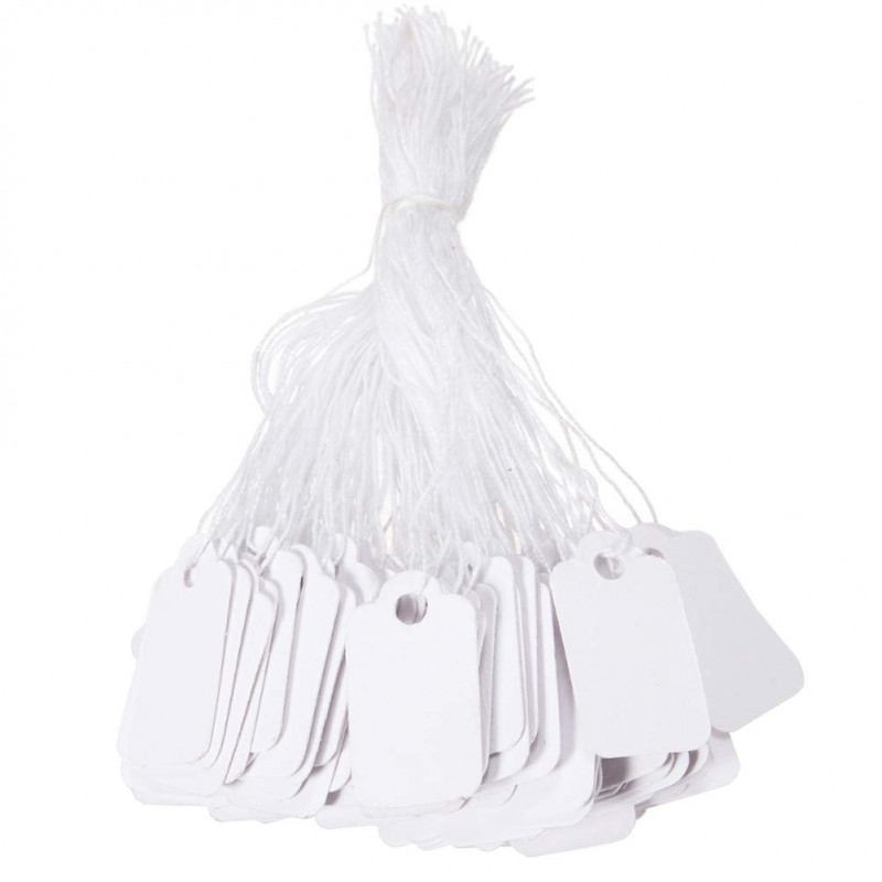 Etichette Con Filo A384 - 1000 Pezzi 9x24 Mm, Per Etichettatura Elegante Di Oggetti Piccoli In Vetrina