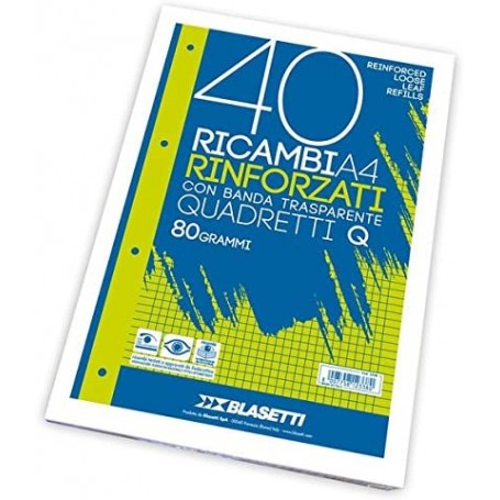 RICAMBI A4 RIGO Q BIANCHI RINFORZATI BLASETTI