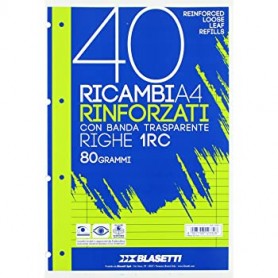 RICAMBI A4 RIGO C BIANCHI RINFORZATI BLASETTI