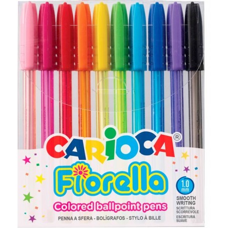 PENNA CARIOCA FIORELLA 10PZ COLORI ASS. 