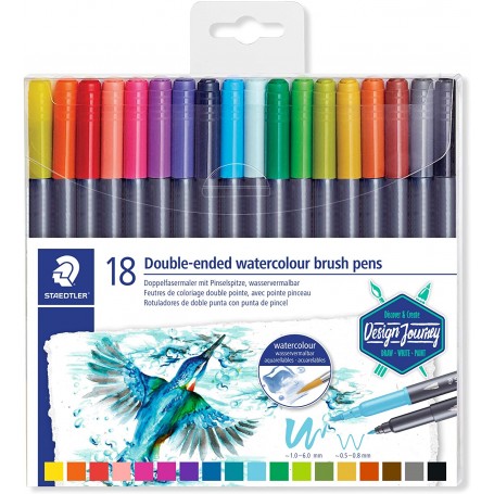 PENNARELLI STAEDTLER BRUSH 18 PZ 3001 TB 18 ACQUERELLABILE