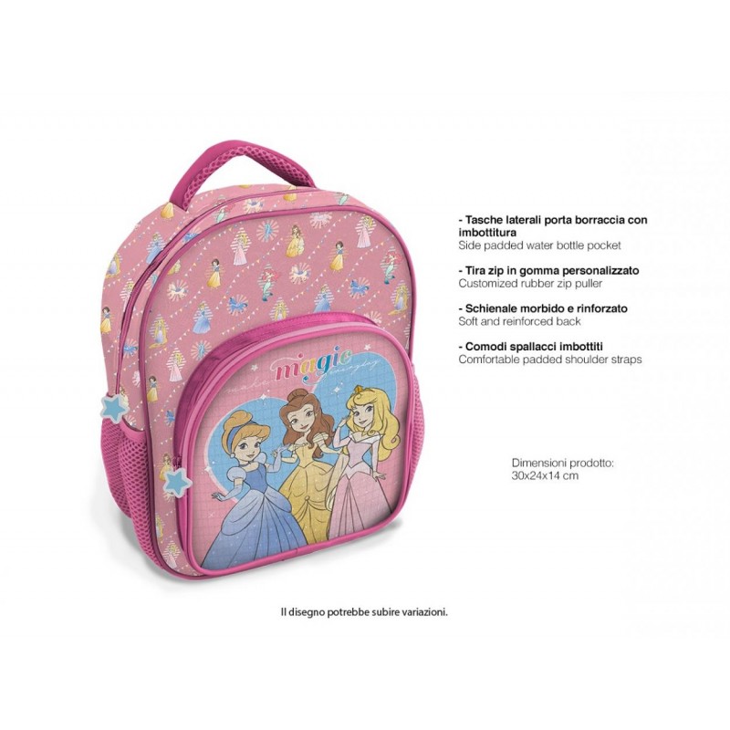 Zaino Deluxe Sofia La Principessa - Doppia Tasca, Misura 30x24 Cm - Perfetto Per La Scuola