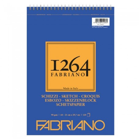BLOCCO FABRIANO SPIRALATO SCHIZZI A5 90G 60FF RIF. 19100636