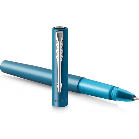 PARKER PENNA VECTOR XL ROLLER TEAL METAL RIFINITURE ACCIAIO 2159776