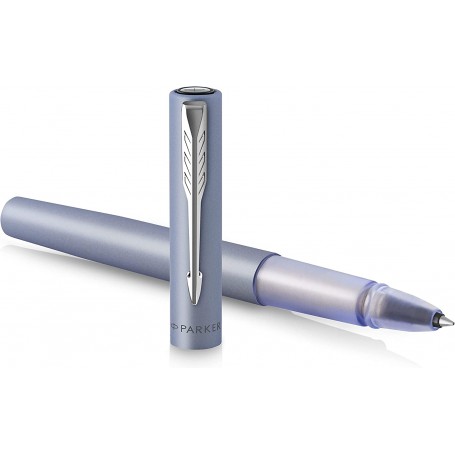 PARKER PENNA VECTOR XL ROLLER SILVER BLU RIFINITURE ACCIAIO 2159775