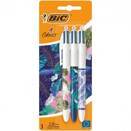 PENNA BIC 4 COLORI DECOR BOTANICAL CONF3 