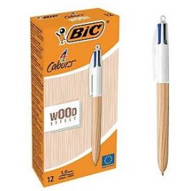 PENNA BIC 4 COLORI WOOD STYLE 