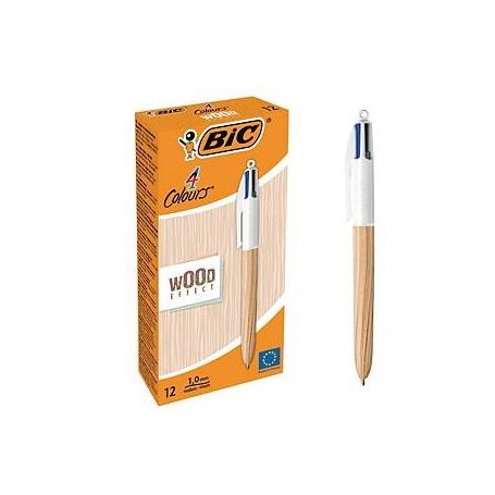 PENNA BIC 4 COLORI WOOD STYLE 