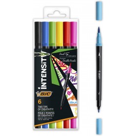 PENNARELLO BIC INTENSITI DUAL TIP BRUSH 6 PZ 92611