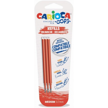 REFIL CARIOCA OOPS ROSSO 3PZ 