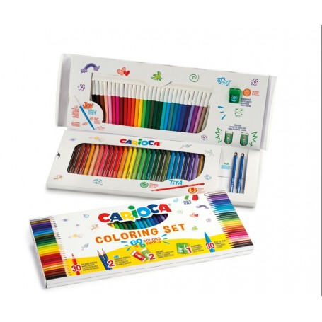 PENNARELLI PASTELLI COLORING SET CARIOCA 65 PZ