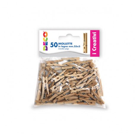 MOLLETTE LEGNO NATURALE CWR 25X3 50 PZ 