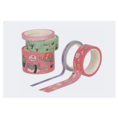 NASTRO ADESIVO LEGAMI 5PZ TEMA KITTY 
