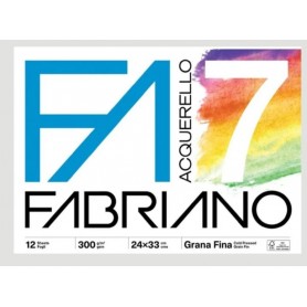 BLOCCO FABRIANO ACQUERELLO 24X33 FA7 300 GR. 12 FF.