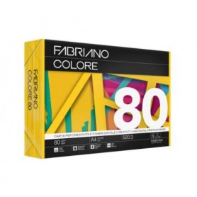 RISMA A4 FABRIANO 80 GR. CEDRO FABRIANO COLORE 500FF