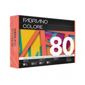 RISMA A4 FABRIANO 80 GR. ARAGOSTA FABRIANO COLORE 500FF