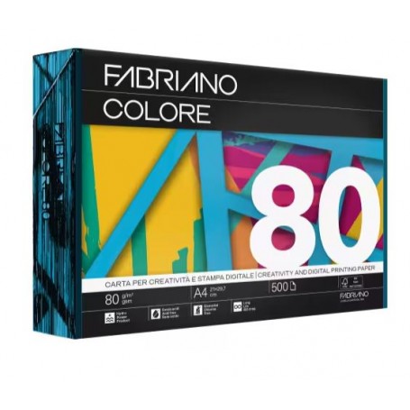 RISMA A4 FABRIANO 80 GR. CIELO FABRIANO COLORE 500FF