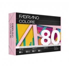 RISMA A4 FABRIANO 80 GR. FUCSIA FABRIANO COLORE 500FF