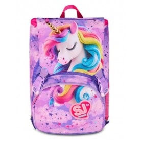 ZAINO SJ SDOPPIABILE GANG UNICORNO FABLE ROSA
