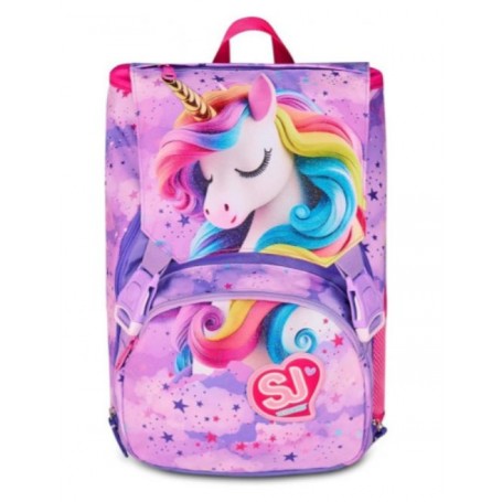 ZAINO SJ SDOPPIABILE GANG UNICORNO FABLE ROSA