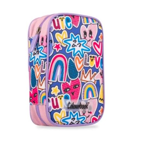 ASTUCCIO 3 CERNIERE COLOURBOOK CUTE ABS ABSTRACT